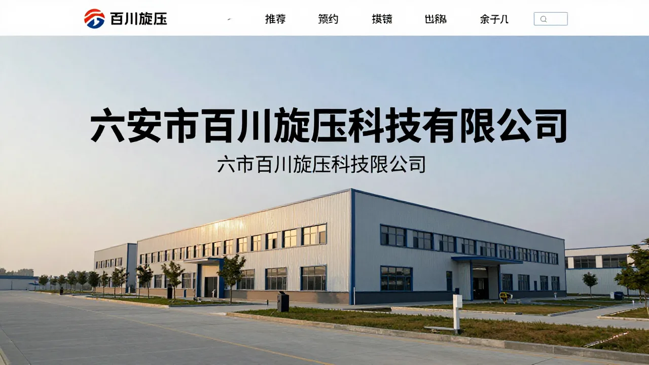六安市百川旋压科技有限公司 首页主视觉